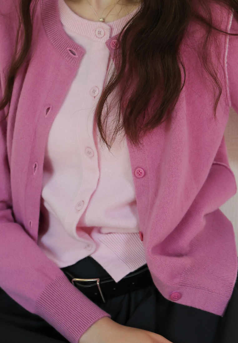 Temperament new color matching fake two piece knitted Cardigans sweater K120902PI