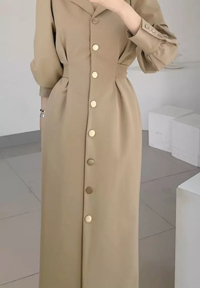 French style fashionable waist cinching dress CA24092739BE