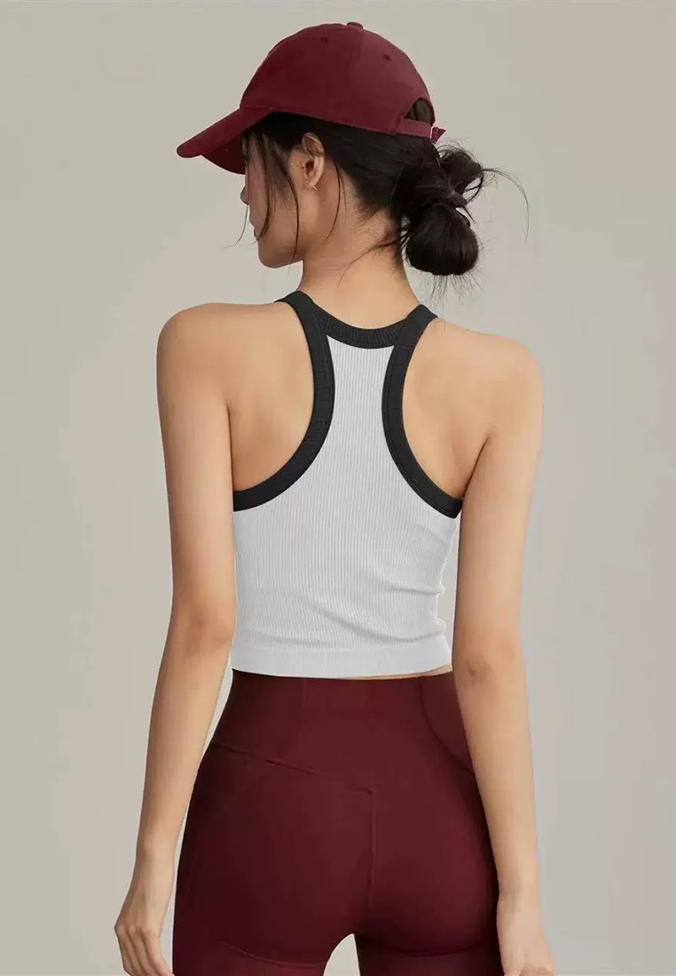 Retro sports vest with chest pads for outer wear CA25021349DBL