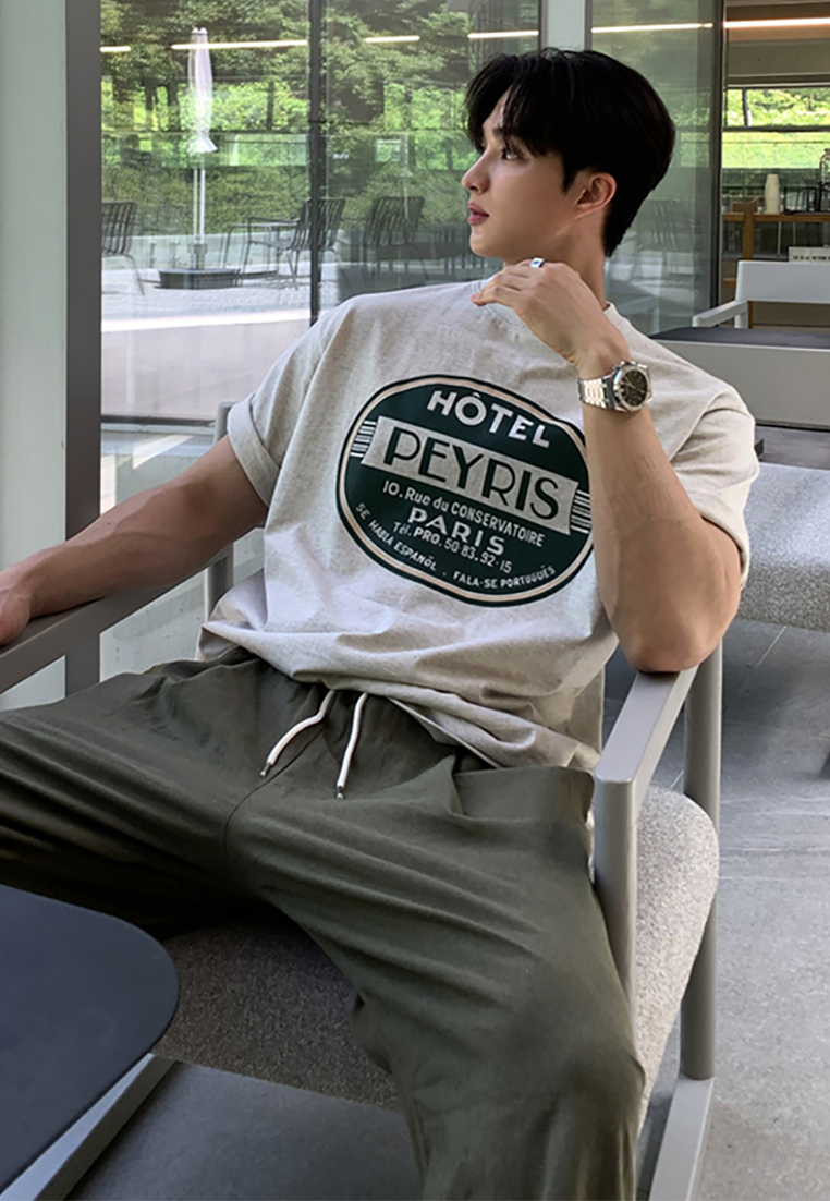 Summer American retro short-sleeved T-shirt CA25052103GY