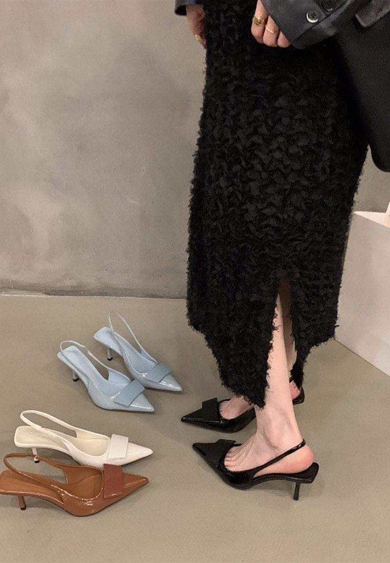 New French style capped toe high heels CA25021341BL