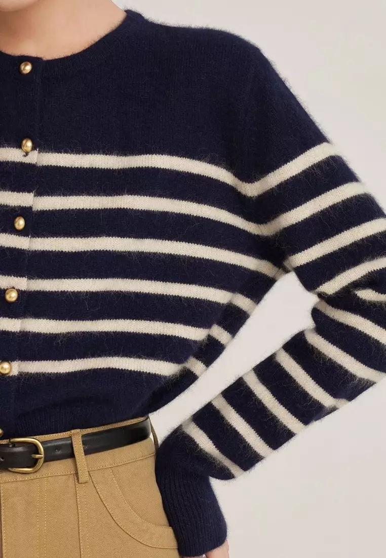 Temperamental new striped knitted women's jacket Cardigans K110102