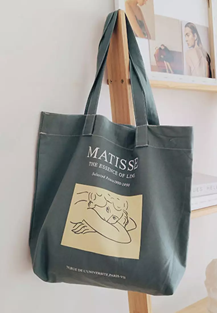 Thin One-Shoulder Portable Large-Capacity Canvas Bag A22091309YE