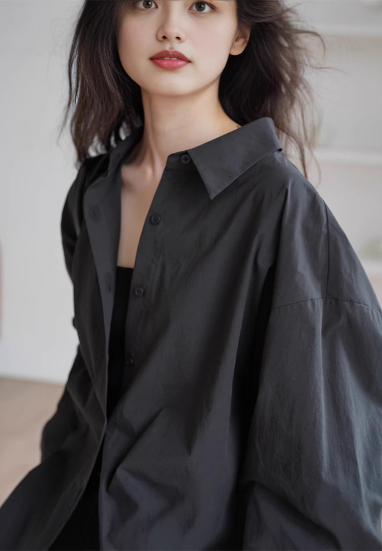 French long-sleeved niche temperament top CA25091933BK