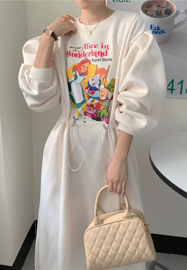 New cartoon drawstring lace patchwork dress CA24092509BE