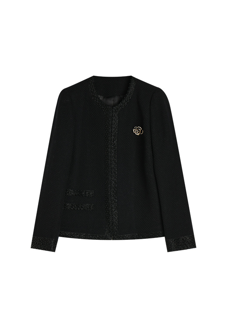 Autumn and winter wool tweed Chanel jacket CA25010707BK