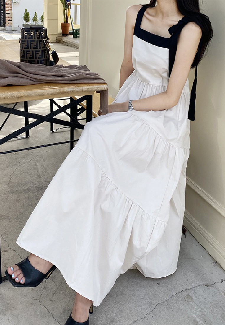 2025 High Waist Loose Bow Strap Dress CA25032760BE