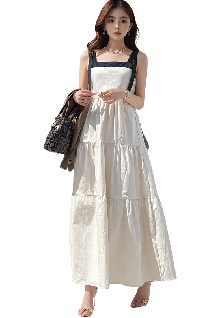 2025 High Waist Loose Bow Strap Dress CA25032760BE