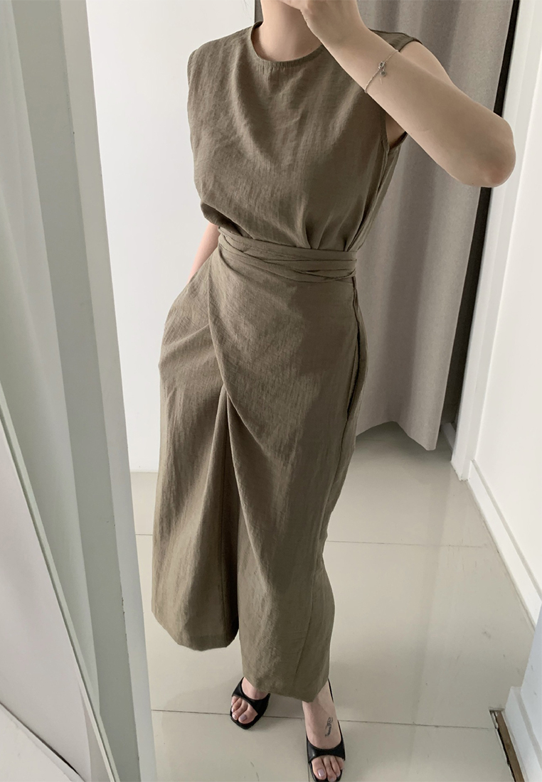 Elegant temperament sleeveless strapless dress CA25032733BE