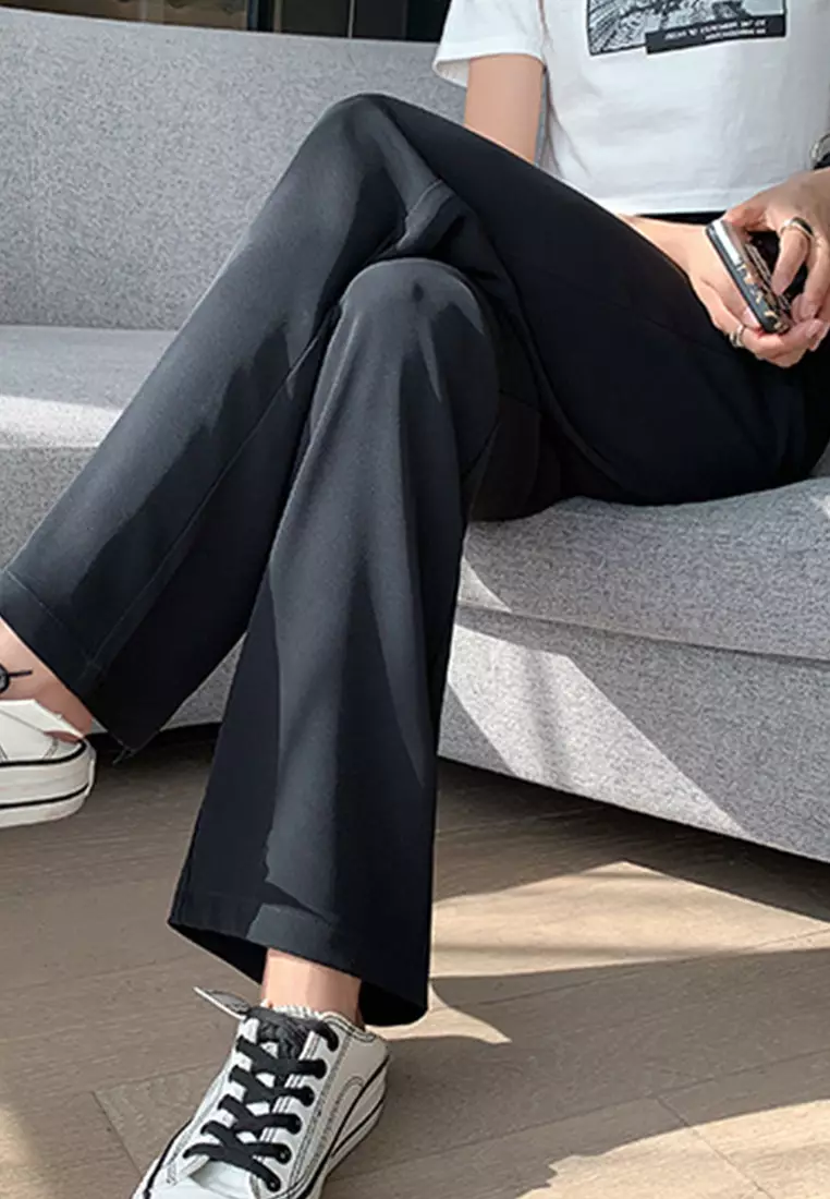 Casual Loose Wide-Leg Drape Suit Trousers Pants A22022525W