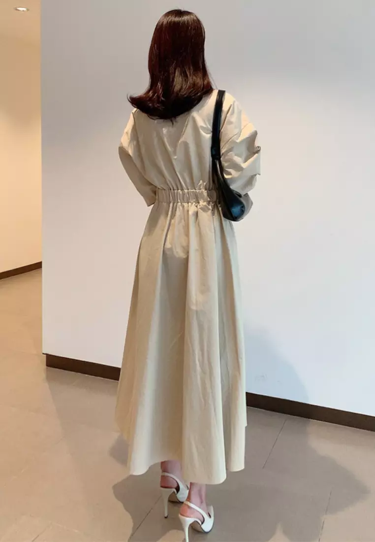 New French slim fit dress with temperament CA24092504BL