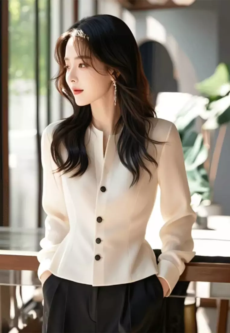 French style white shirt CA24092332W