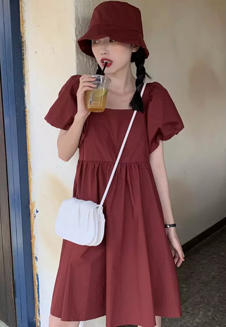 Korean Style Age-Reducing Doll One-Piece Dress A21051335BK-L