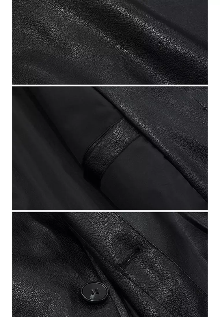 Advanced and trendy leather jacket CA091923BK