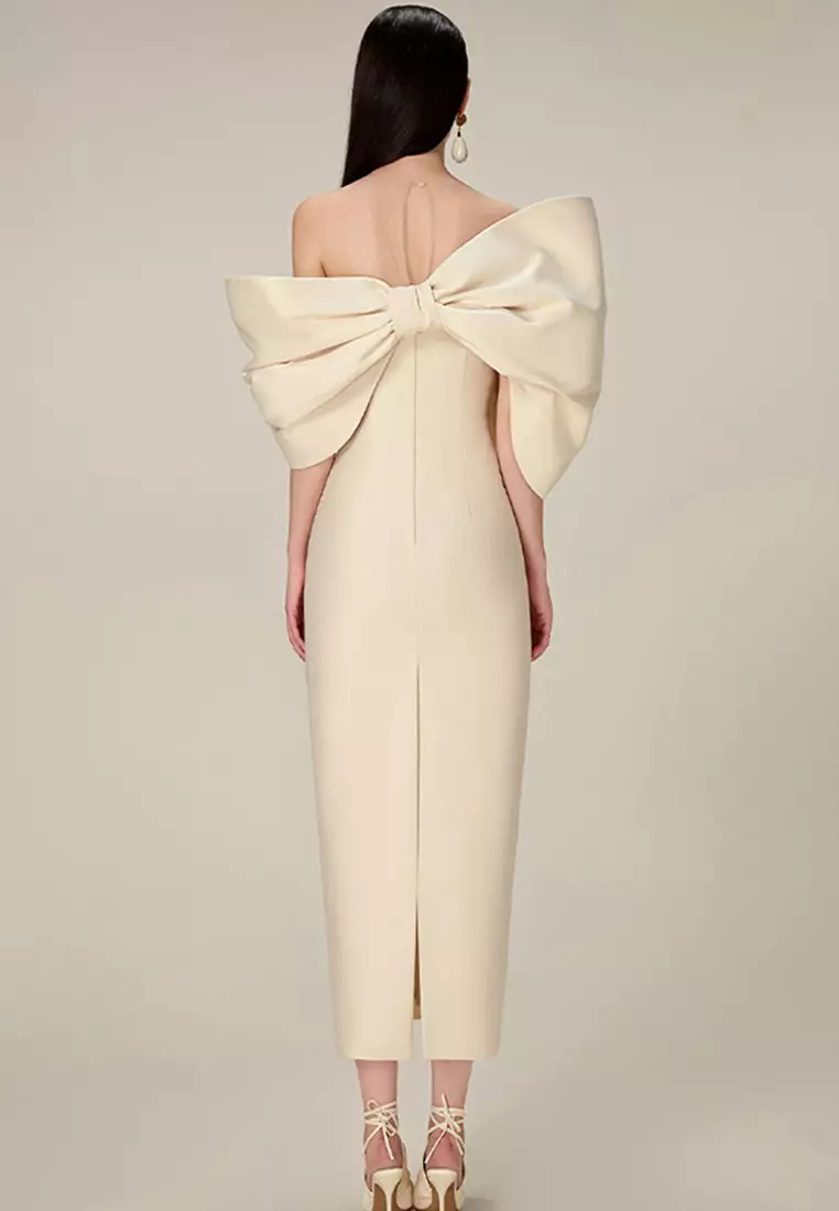 French elegant high waisted dress dress CA24102506PI