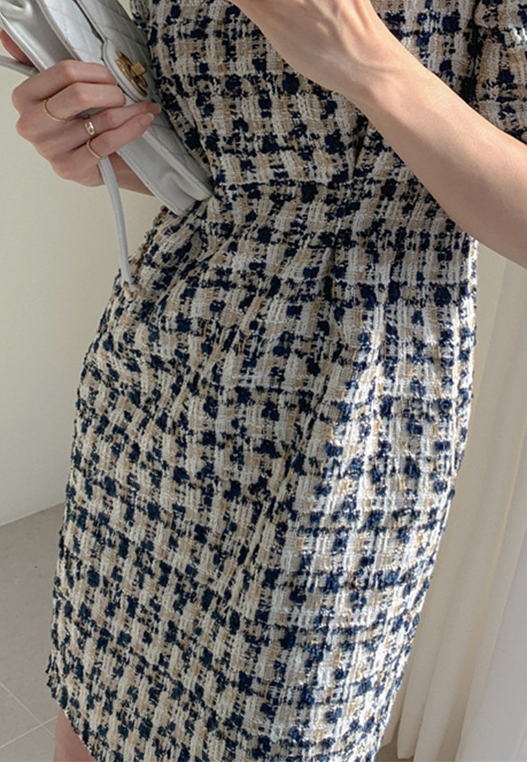 Retro elegant high waisted slimming dress CA25032723BE