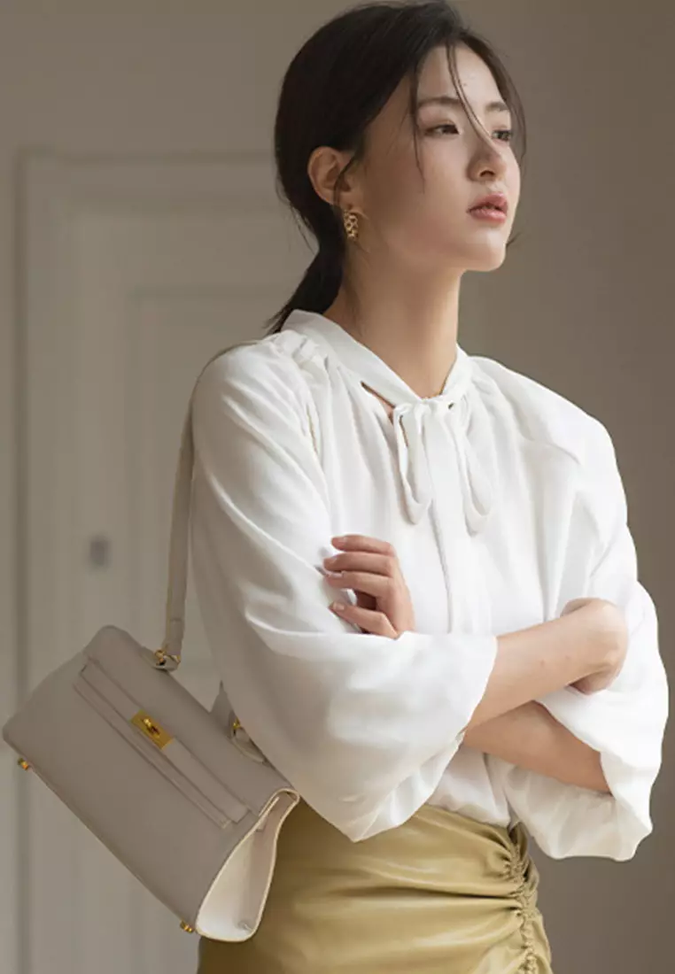 Elegant Temperament Loose Chiffon Shirt Top A21090616BE