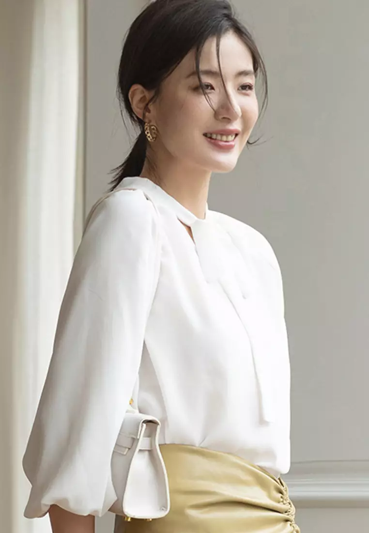 Elegant Temperament Loose Chiffon Shirt Top A21090616BE