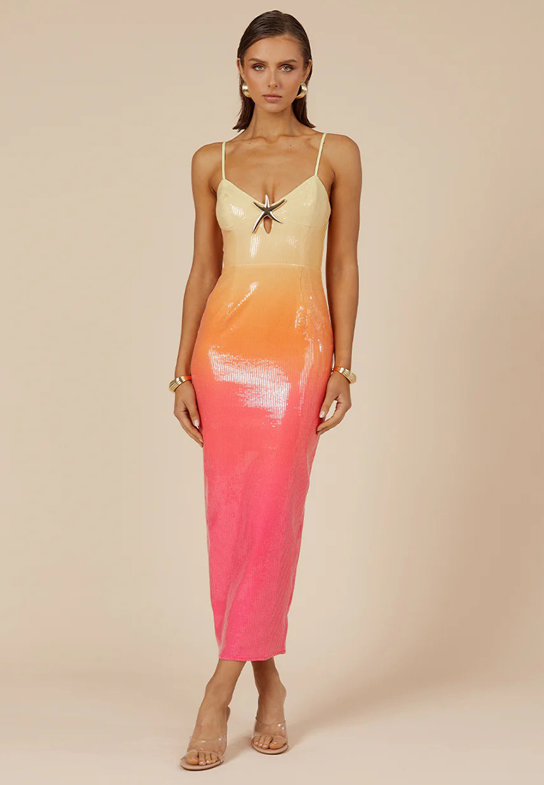 New suspender sequin printed dress CA25042261BE