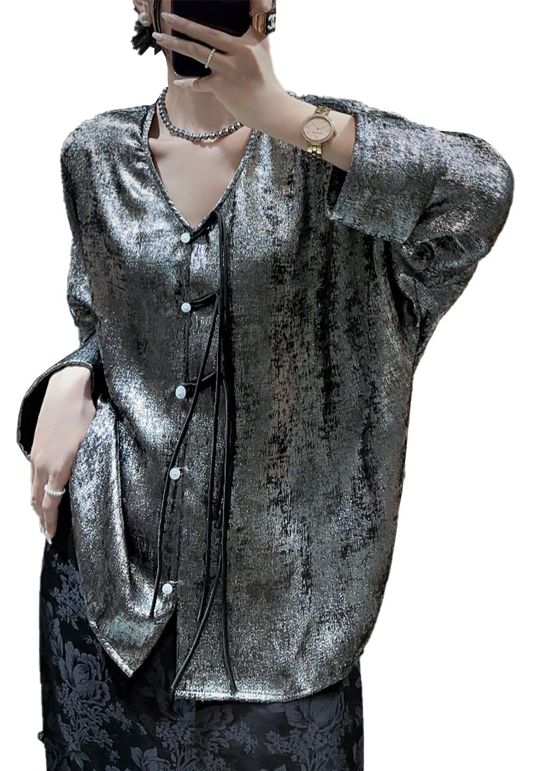 Fashionable and elegant Chinese style retro Tang suit top shirt CA010615SL