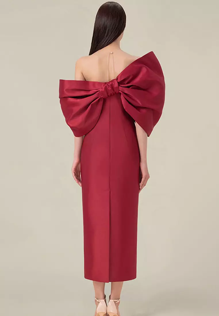 French elegant high waisted dress dress CA24102506PI