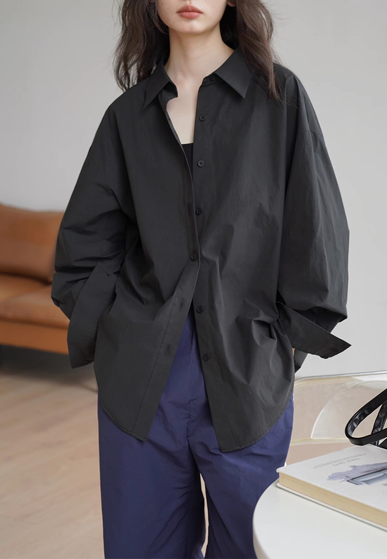 French long-sleeved niche temperament top CA25091933BK