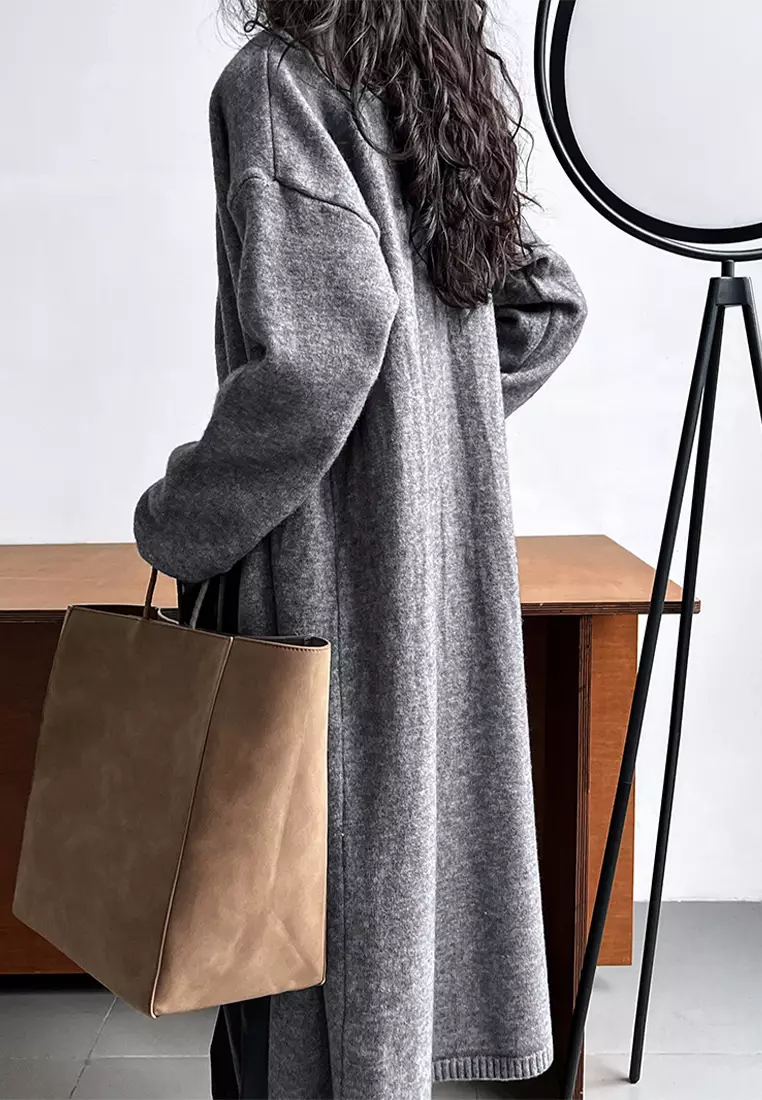 Long knitted cardigan vest vest vest vest suit CA24092351GY