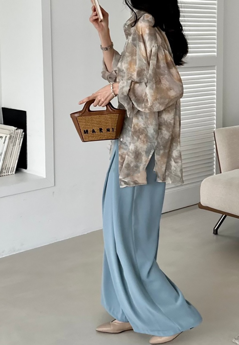 Chic spring lace-up casual suit pants CA25021318PI