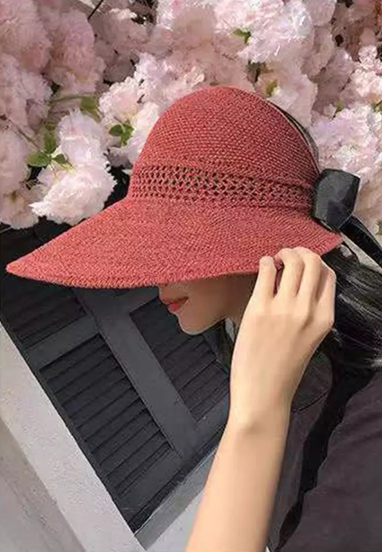 Bow Hollow Big Brim Folding Sunshade Fisherman Caps A22062408PI