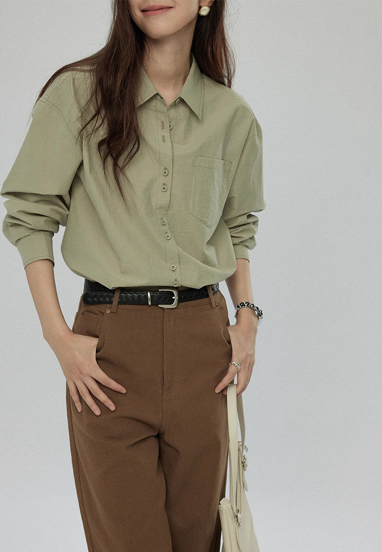 Autumn loose simple versatile top CA25091931PI