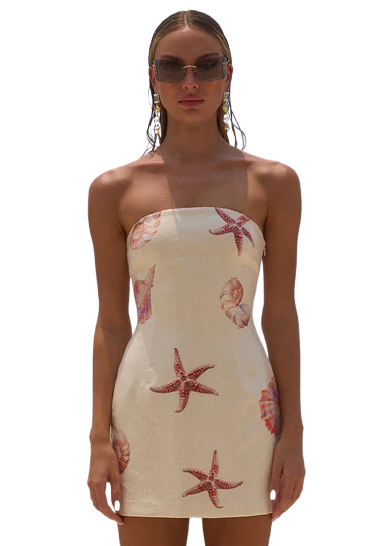 Sparkle printed casual stretch dress CA25042263BL