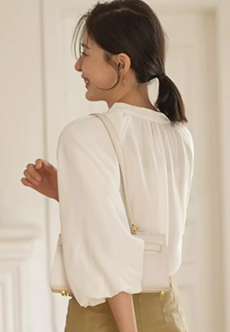 Elegant Temperament Loose Chiffon Shirt Top A21090616BE