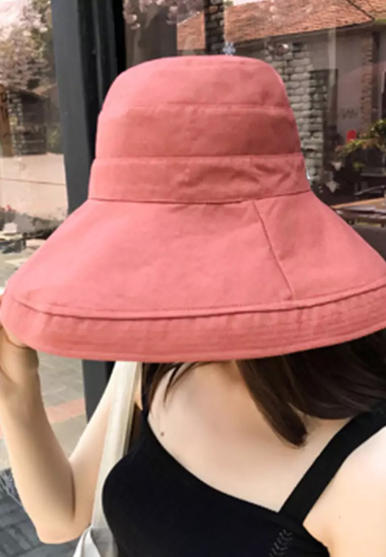 Foldable Large Brim Double-Sided Fisherman Caps A22062402RD