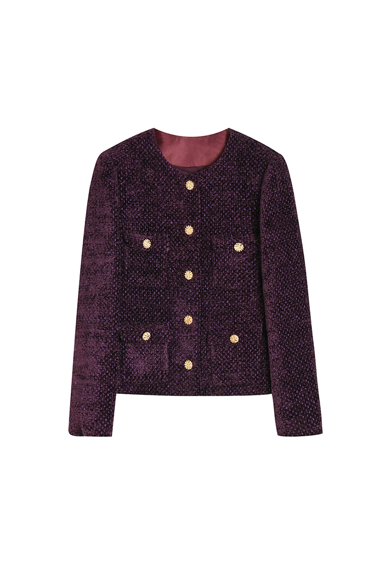 New French retro tweed Chanel style short jacket for autumn and winter CA25010702PU