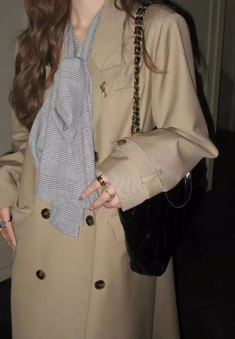 Boutique new high-end double-breasted long suit jacket K103101