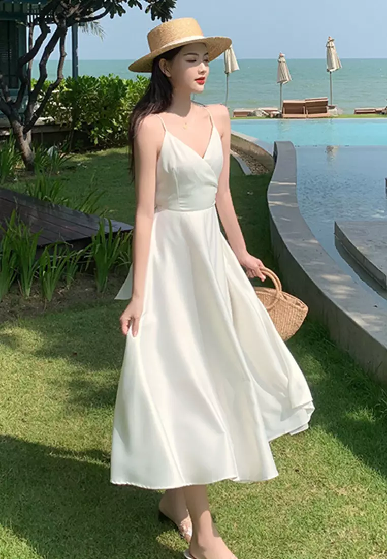 Sexy Lace Backless Holiday Style One-Piece Dress A21051312OR