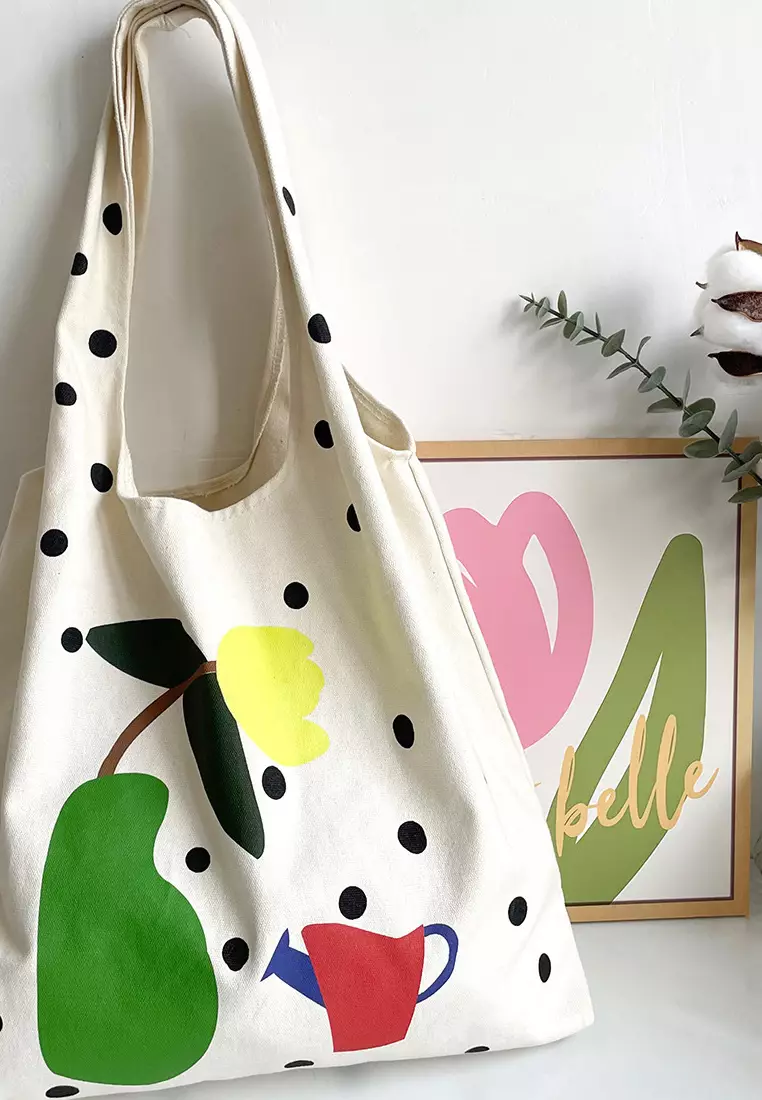 2024 Fashion Polka Dot Pattern Canvas Bag K052913