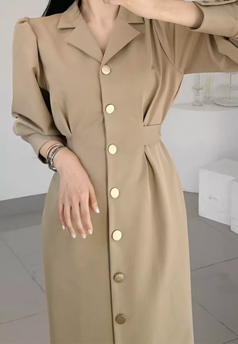 French style fashionable waist cinching dress CA24092739BE