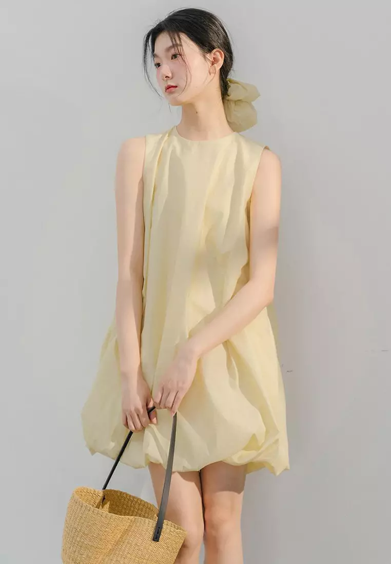 New round neck A-line skirt sleeveless vest short skirt CA24032554