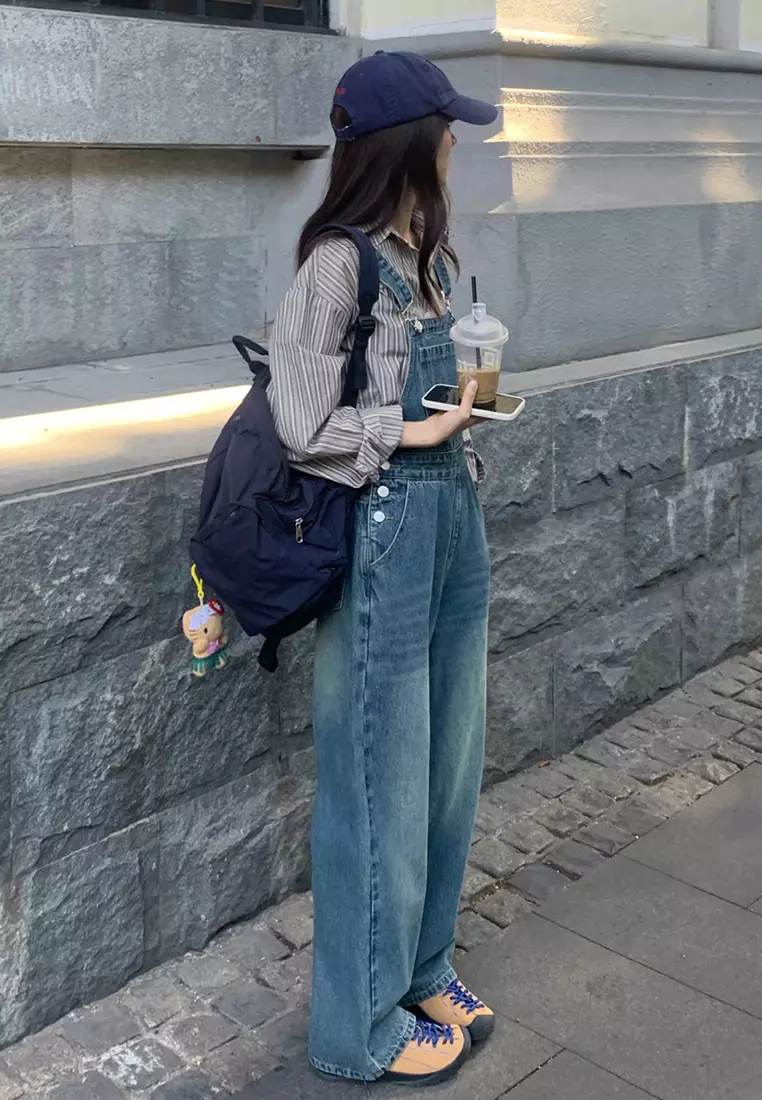 Retro straight tube loose casual jeans CA24092520W