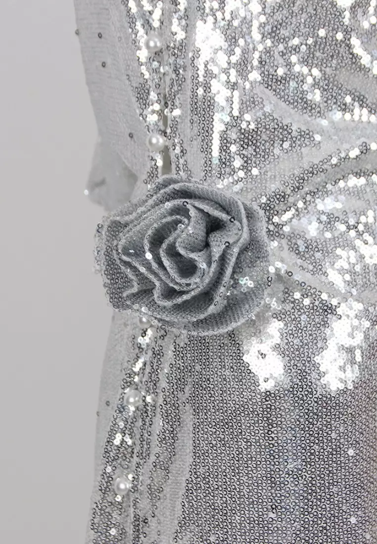 New sexy elegant sequined flower night dress K103108