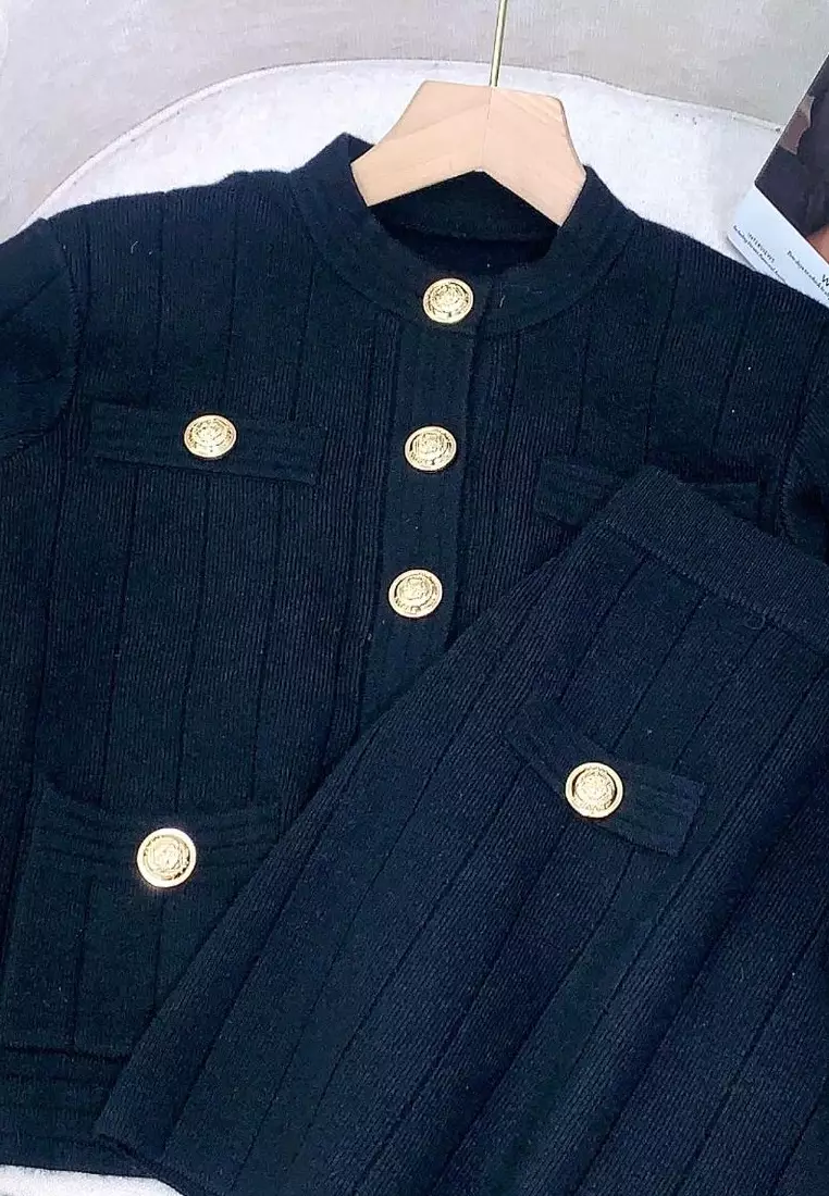 New boutique knitted suit two-piece suit dress K103107