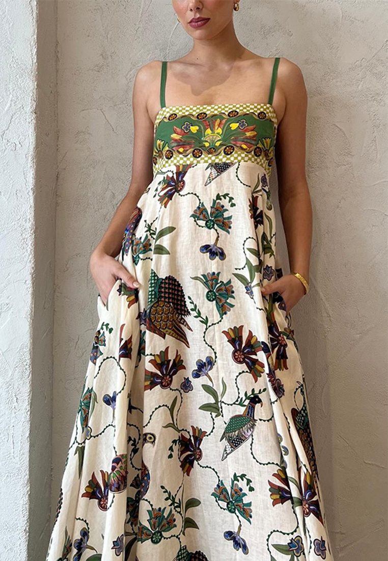 Summer suspender printed sleeveless sexy dress CA25042280GR