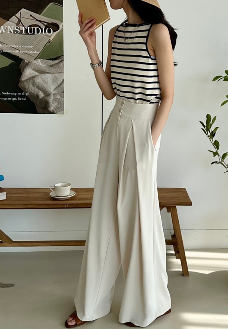 Chic spring lace-up casual suit pants CA25021318PI