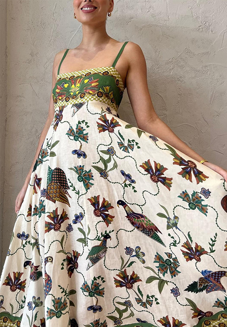 Summer suspender printed sleeveless sexy dress CA25042280GR