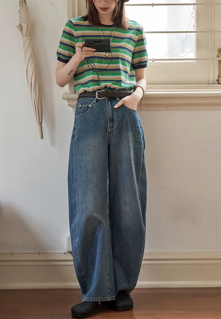 Autumn Loose Straight Wide-Leg Jeans CA25091928BL