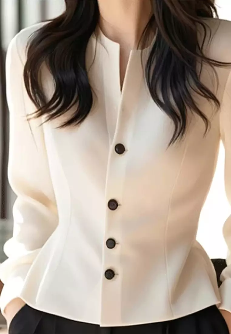 French style white shirt CA24092332W