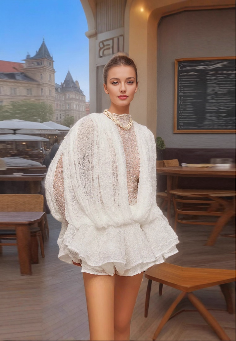 French-style long-sleeved short dress K25120303