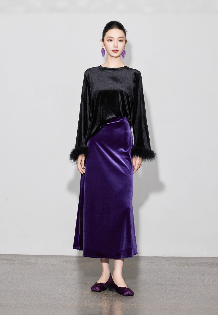 Vintage Slim-fit Midi Maxi Skirt CA2025121501PU