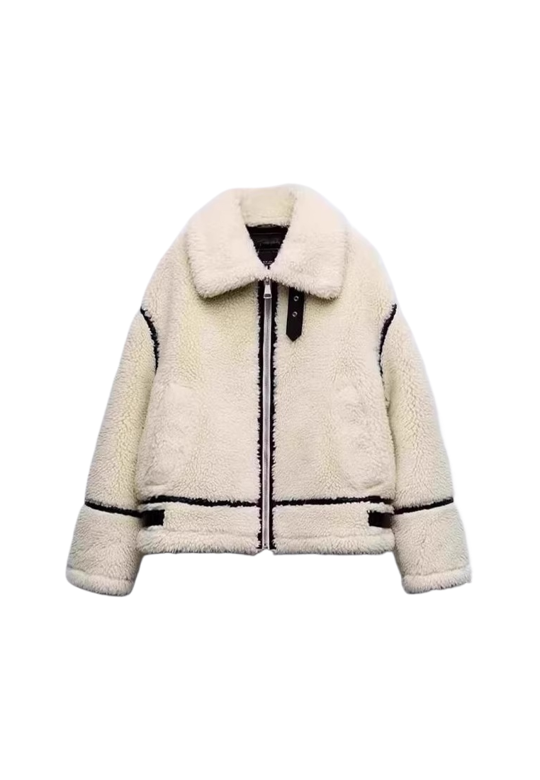 Winter Warm Shearling Jacket Casual Versatile Faux Fur Coat K26012207